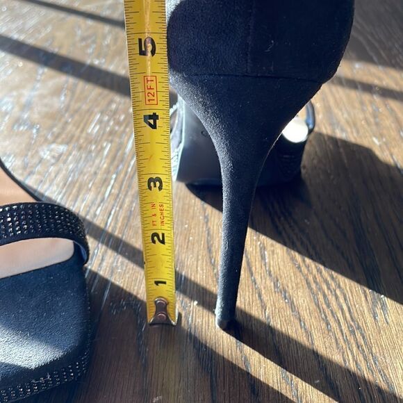 Nine West black rhinestone square toe stiletto heels, NWOT size 9.5 - Picture 9 of 9
